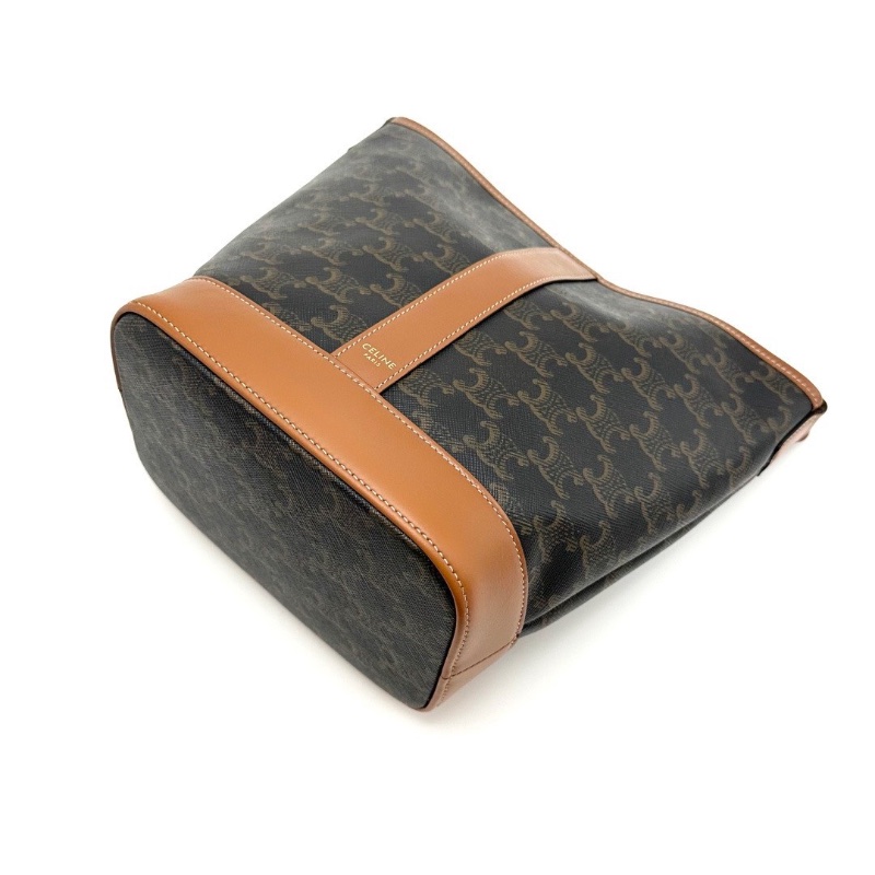 CELINE Triomphe老花肩背斜背水桶包18*22*12 98新配件塵袋-3