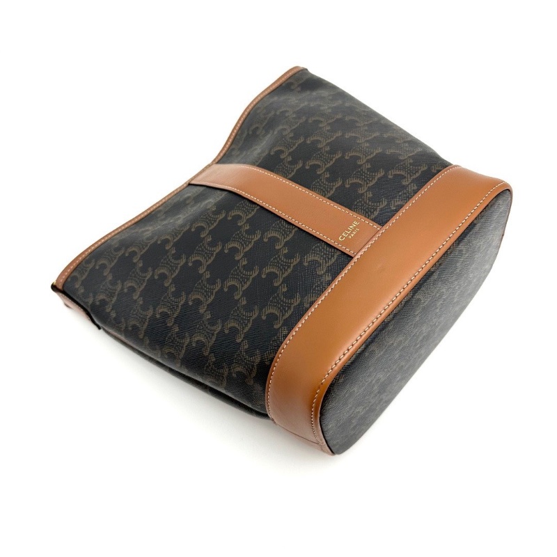 CELINE Triomphe老花肩背斜背水桶包18*22*12 98新配件塵袋-5