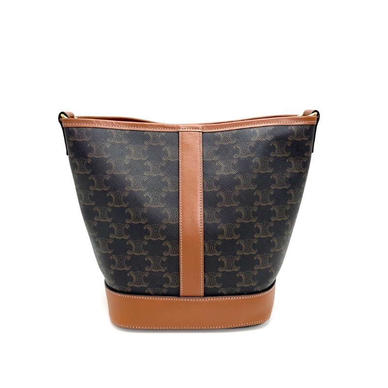 CELINE Triomphe老花肩背斜背水桶包18*22*12 98新配件塵袋-6