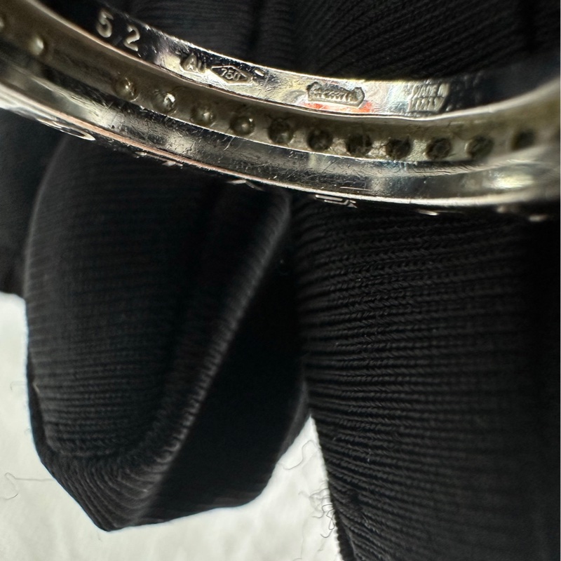 Bvlgari寶格麗Bzero1系列 18k白金滿鑽戒指 52碼-4