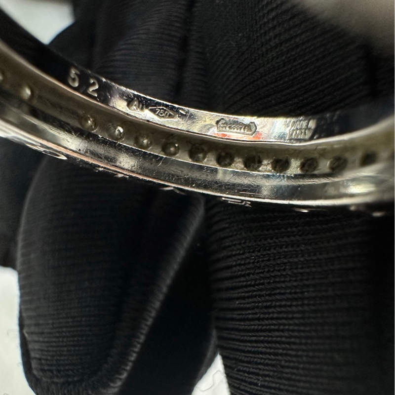 Bvlgari寶格麗Bzero1系列 18k白金滿鑽戒指 52碼-5