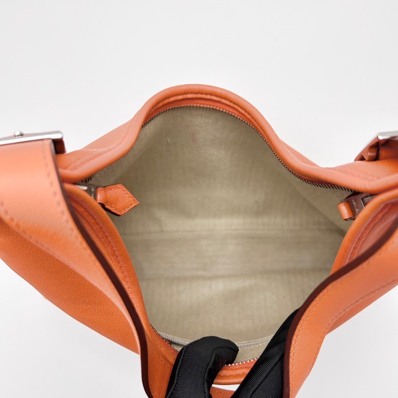 HERMES 橙色银扣Massai hobo包32*29*17 98新配件塵袋-2