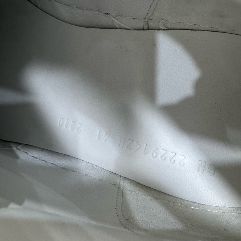 HERMES愛馬仕 Freestyle 帆布皮革高幫系帶時尚板鞋 白色41碼閒置未使用-7