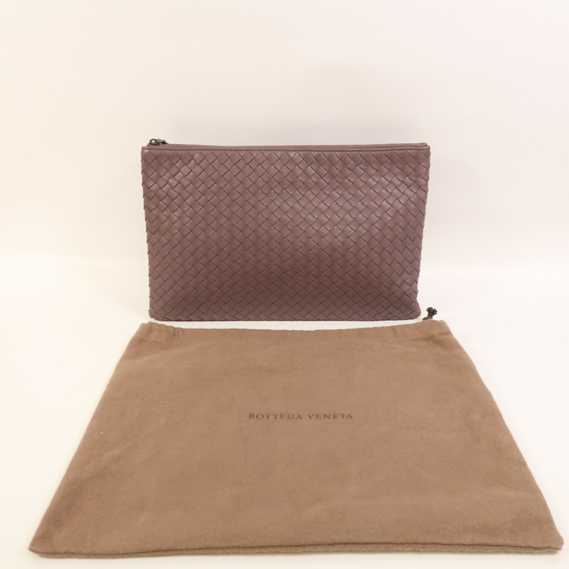 BOTTEGA VENETA 牛皮皮革Intrecciato Clutch手拿包-13