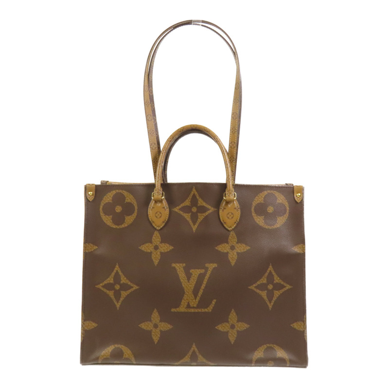 LOUIS VUITTON Monogram Giant Reverse On The Go GM金扣手挽肩背兩用袋-0