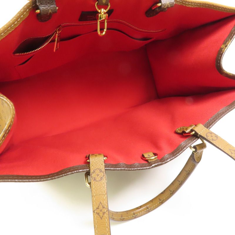 LOUIS VUITTON Monogram Giant Reverse On The Go GM金扣手挽肩背兩用袋-5