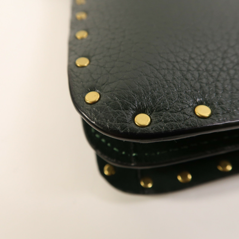 COACH 牛皮皮革Beat Shoulder Bag With Rivets金扣手挽肩背兩用袋-7