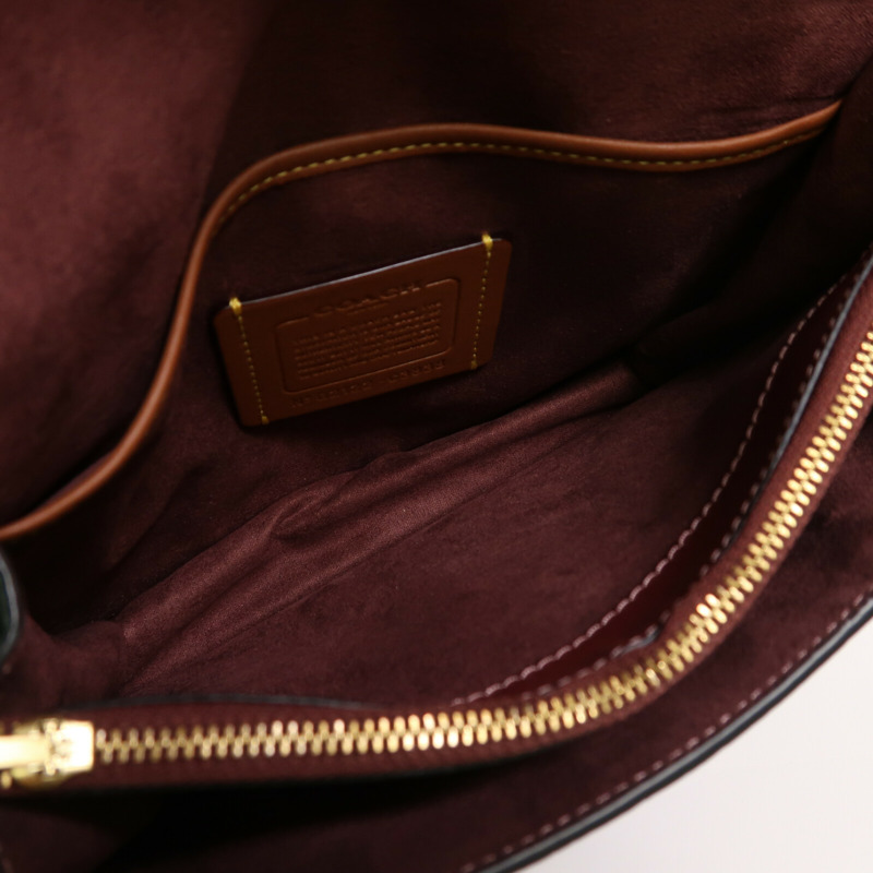 COACH 牛皮皮革Beat Shoulder Bag With Rivets金扣手挽肩背兩用袋-12