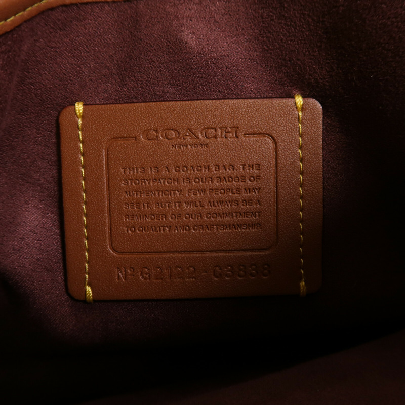 COACH 牛皮皮革Beat Shoulder Bag With Rivets金扣手挽肩背兩用袋-14