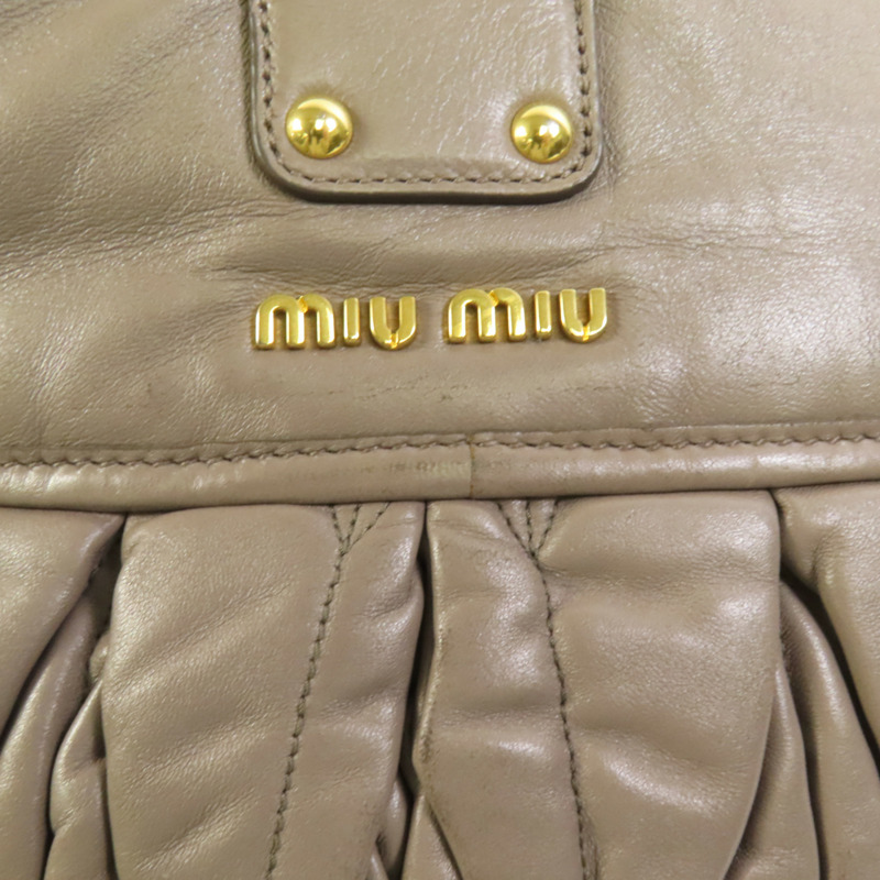 Miu Miu 羊皮皮革Shoulder Bag金扣手挽肩背兩用袋-7