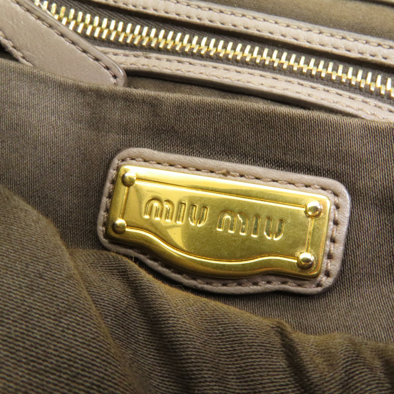 Miu Miu 羊皮皮革Shoulder Bag金扣手挽肩背兩用袋-9