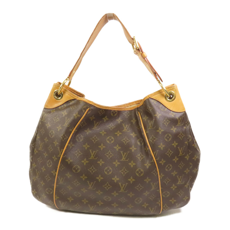 LOUIS VUITTON Monogram Galliera PM金扣肩背袋棕色-1