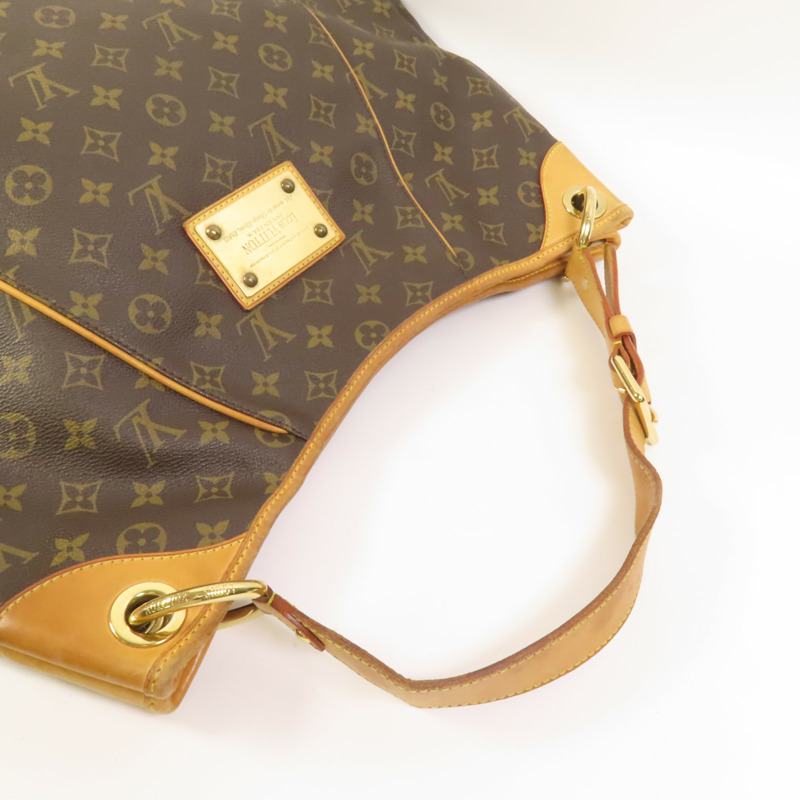 LOUIS VUITTON Monogram Galliera PM金扣肩背袋棕色-4