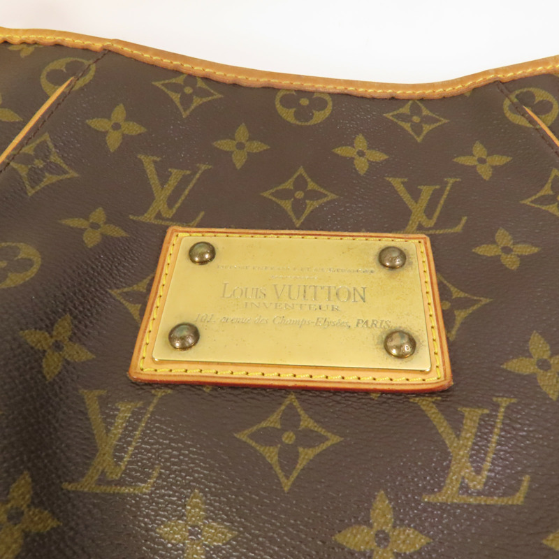 LOUIS VUITTON Monogram Galliera PM金扣肩背袋棕色-5