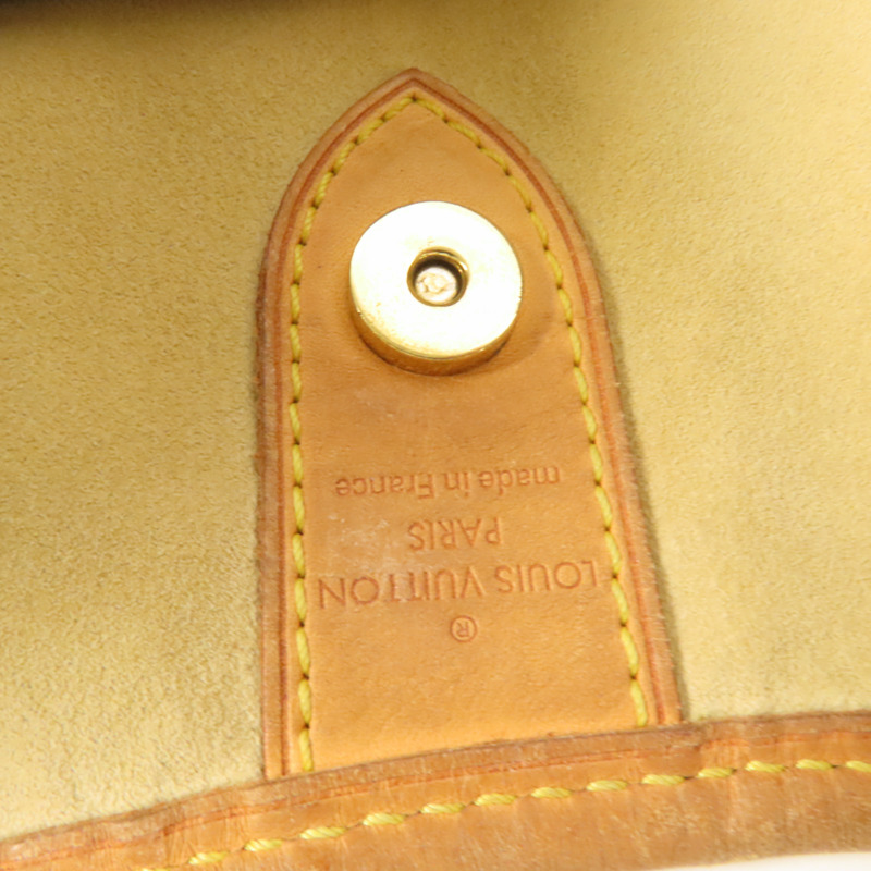 LOUIS VUITTON Monogram Galliera PM金扣肩背袋棕色-8