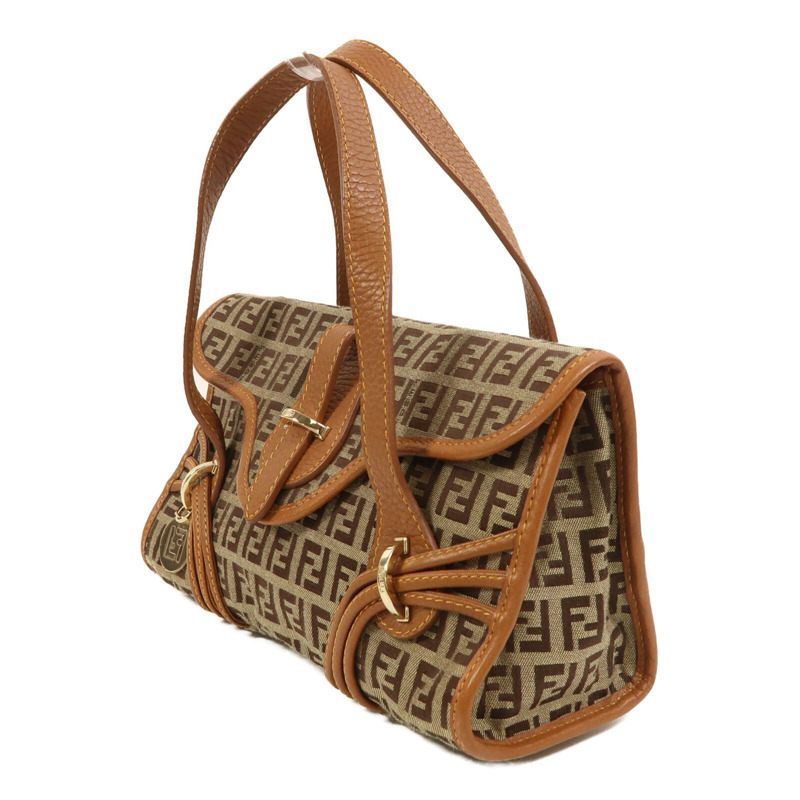 FENDI 帆布Hand Bag金扣手挽袋-2