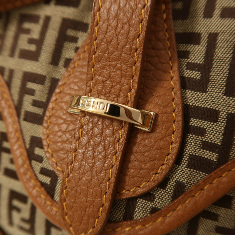 FENDI 帆布Hand Bag金扣手挽袋-10