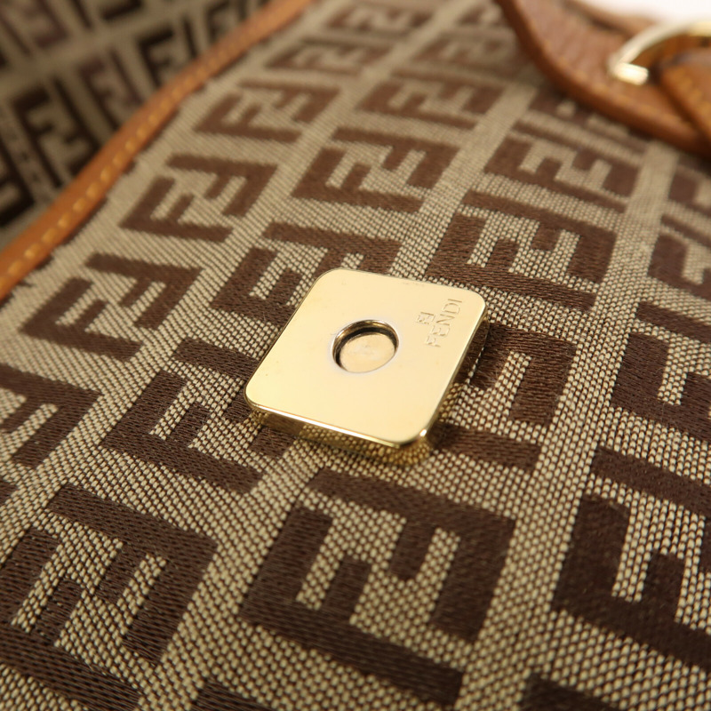 FENDI 帆布Hand Bag金扣手挽袋-11