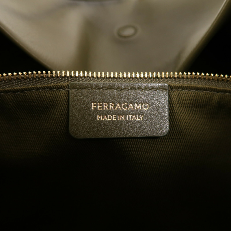 Salvatore Ferragamo 羊皮皮革Tote Bag金扣肩背袋-14