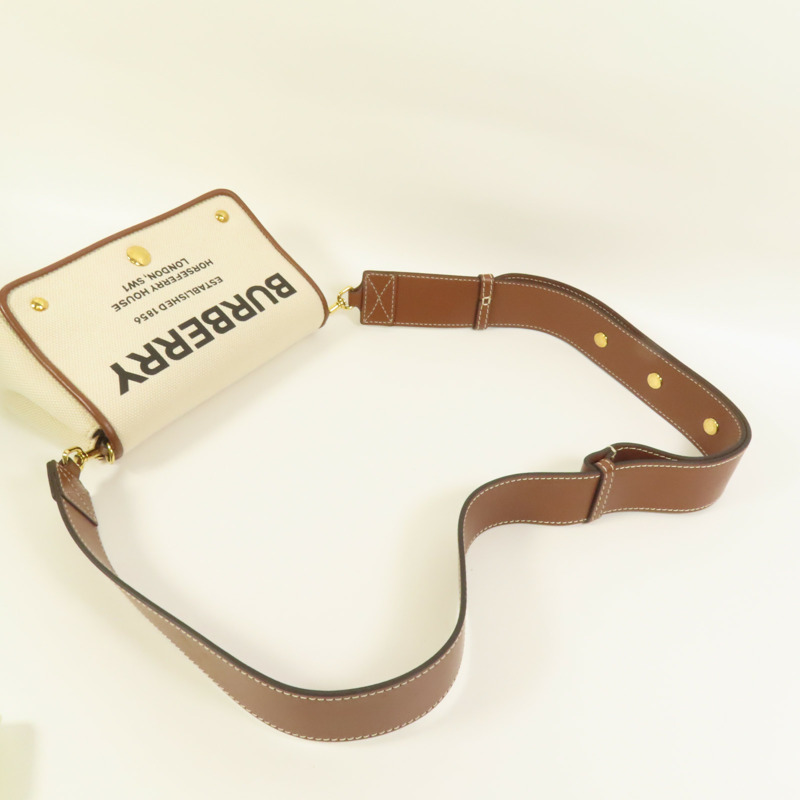 BURBERRY 帆布Shoulder Bag金扣肩背袋-4