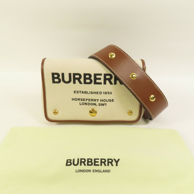 BURBERRY 帆布Shoulder Bag金扣肩背袋-10