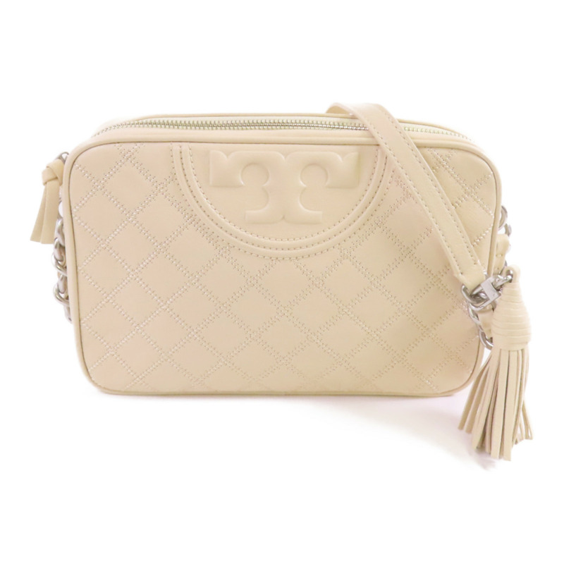 Tory Burch 牛皮皮革Shoulder Bag銀扣鏈帶肩背袋-0