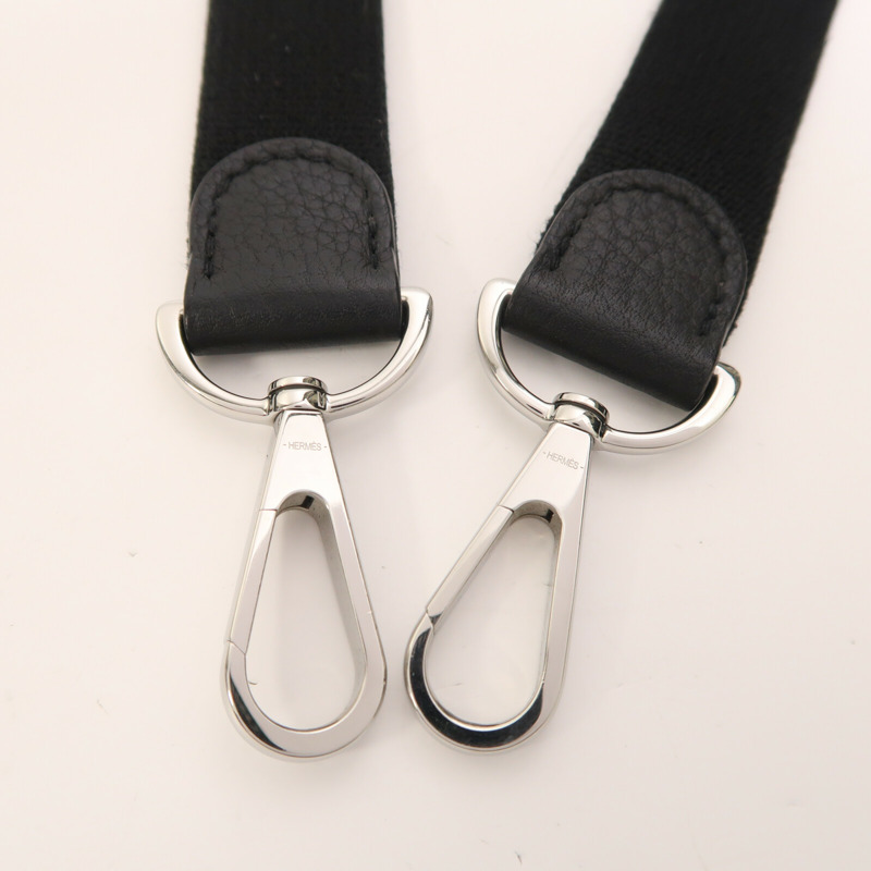 HERMES Negonda皮革/帆布Garden File PM銀扣手挽肩背兩用袋-9