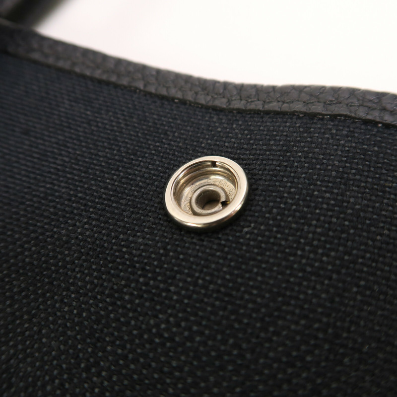 HERMES Negonda皮革/帆布Garden File PM銀扣手挽肩背兩用袋-12