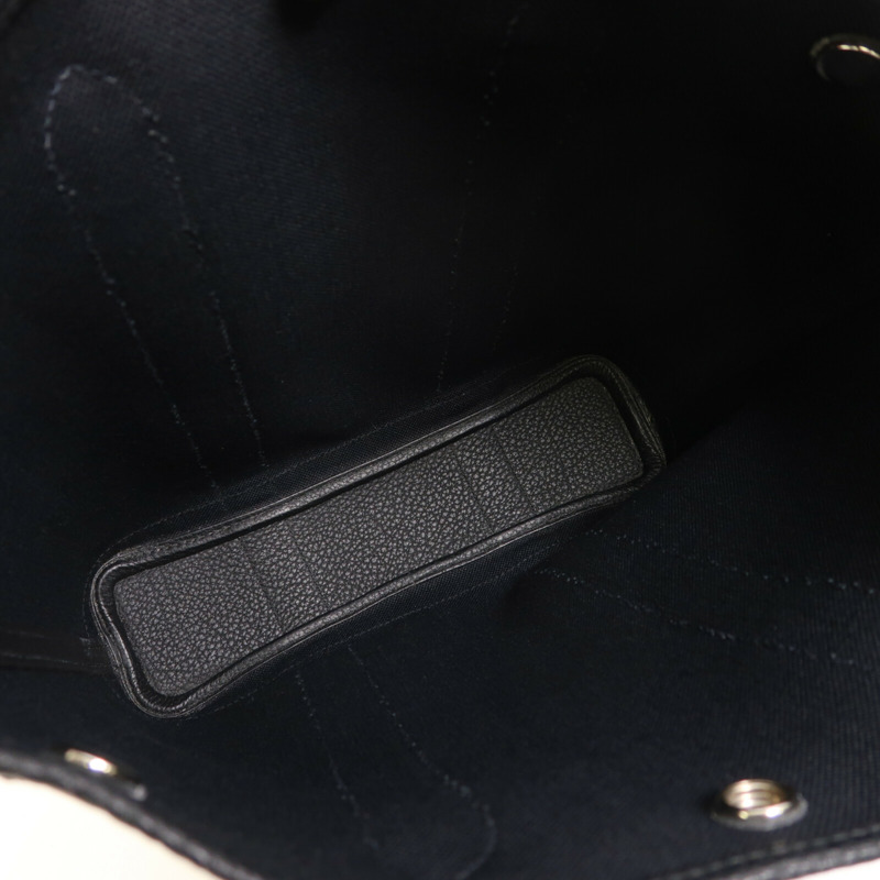 HERMES Negonda皮革/帆布Garden File PM銀扣手挽肩背兩用袋-14