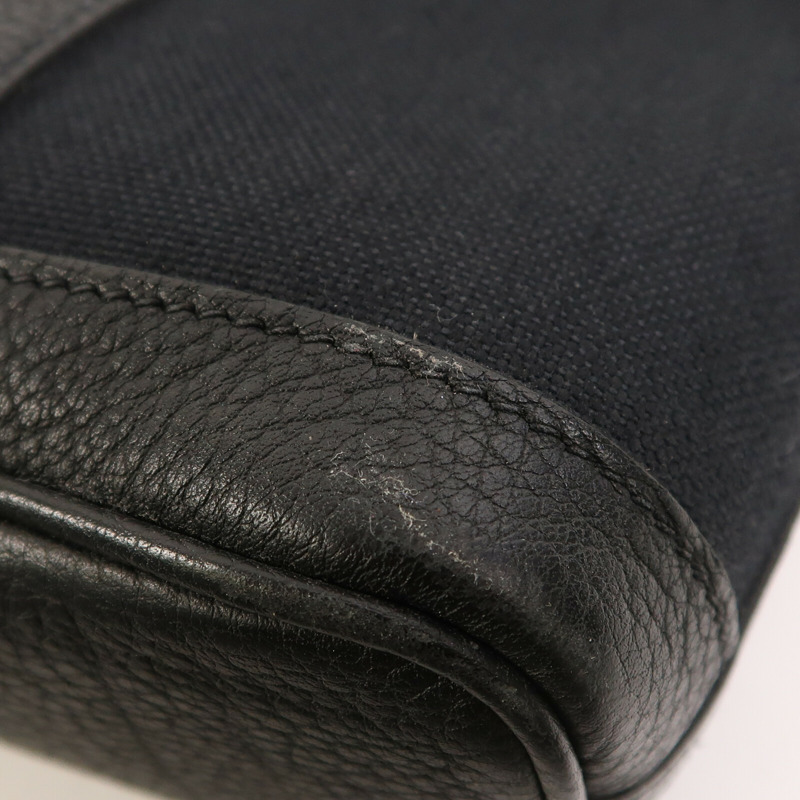 HERMES Negonda皮革/帆布Garden File PM銀扣手挽肩背兩用袋-17