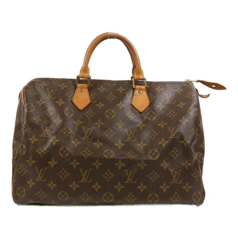 LOUIS VUITTON Monogram Speedy 35金扣手挽袋-0