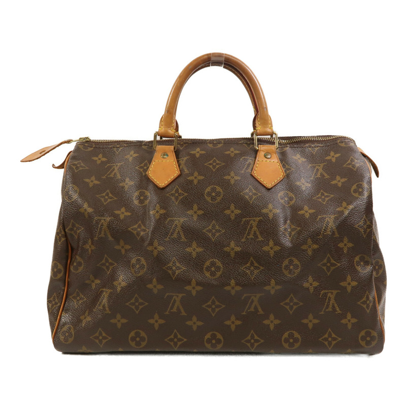 LOUIS VUITTON Monogram Speedy 35金扣手挽袋-1