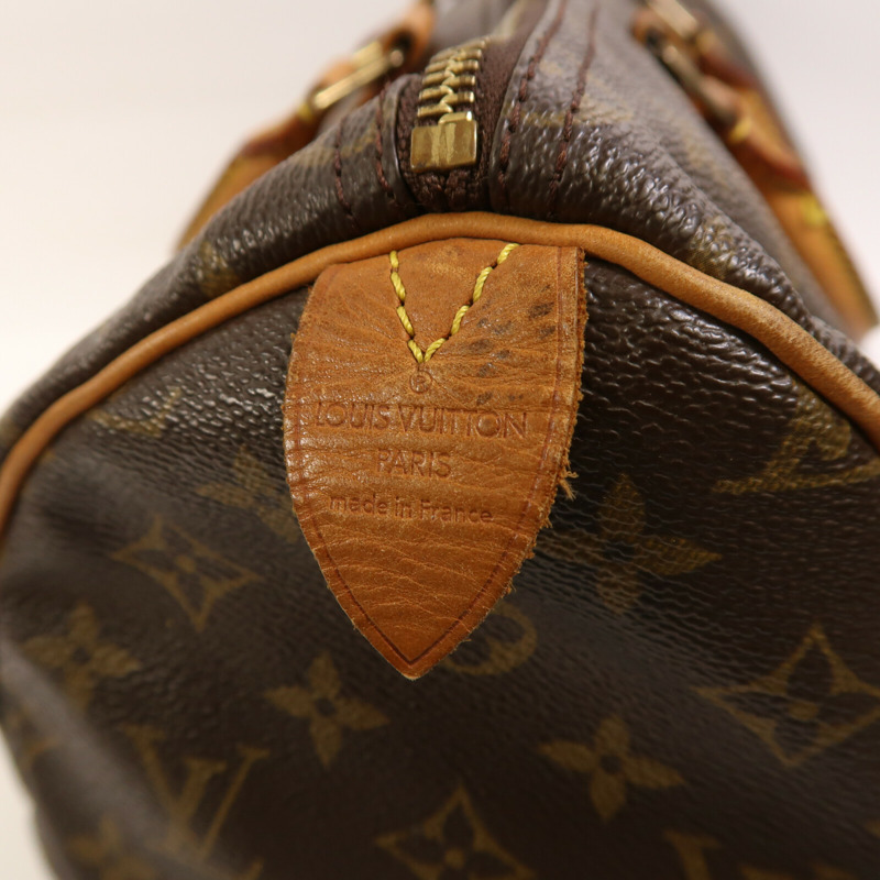 LOUIS VUITTON Monogram Speedy 35金扣手挽袋-16