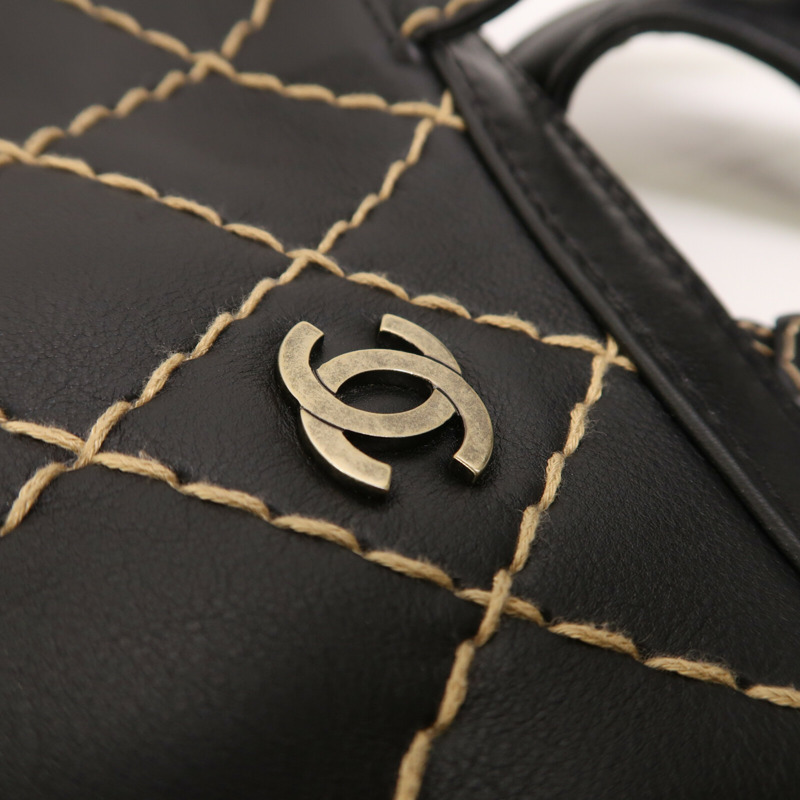 CHANEL 牛皮皮革Vintage Wild Stitch手挽袋-9
