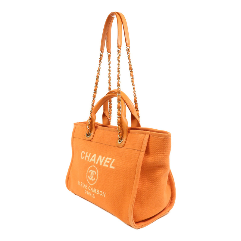CHANEL 帆布Deauville Tote金扣手挽肩背兩用袋-2