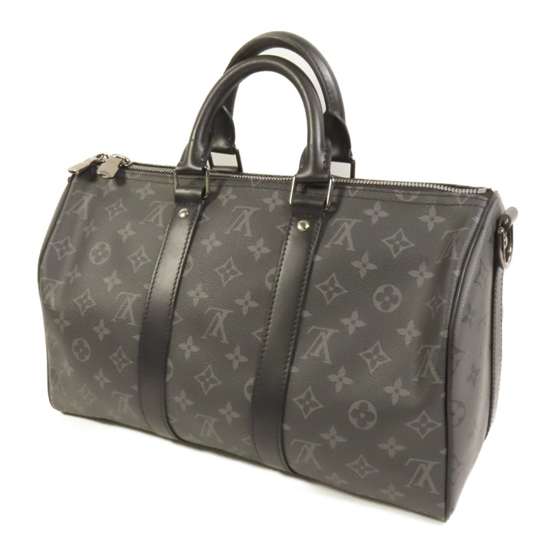LOUIS VUITTON Monogram Eclipse Keepall Bandouliere 35手挽肩背兩用袋-2