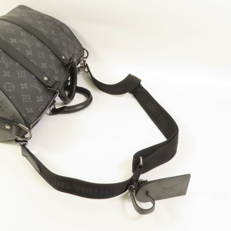 LOUIS VUITTON Monogram Eclipse Keepall Bandouliere 35手挽肩背兩用袋-4