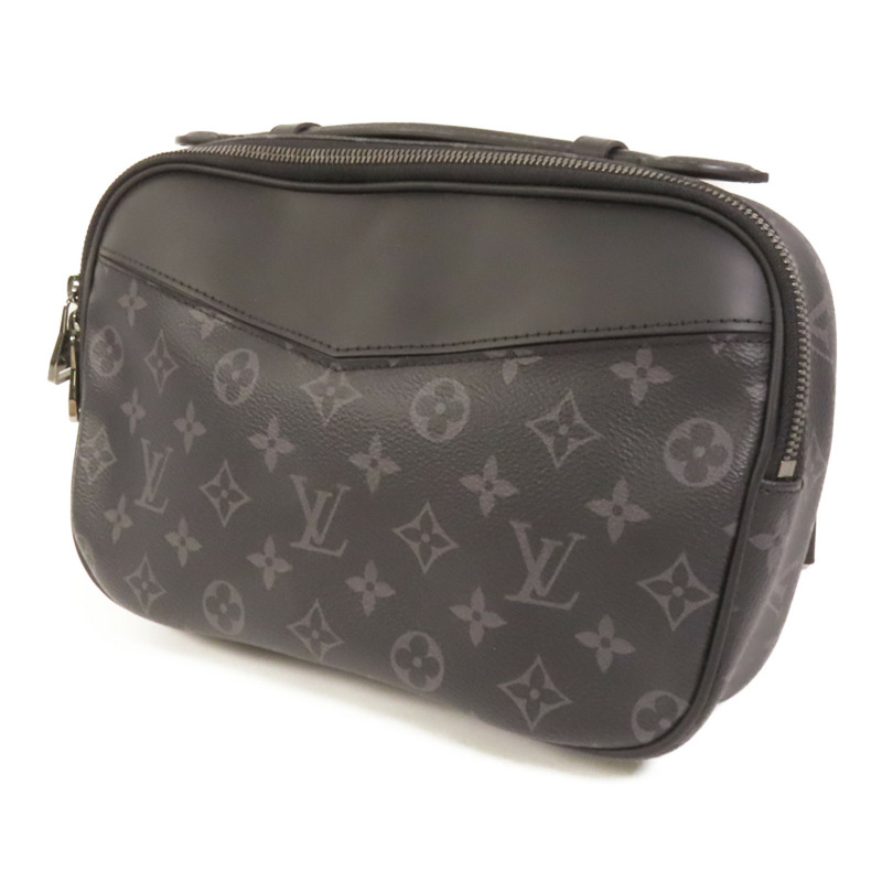 LOUIS VUITTON Monogram Eclipse Bum Bag銀扣手挽肩背兩用袋-2