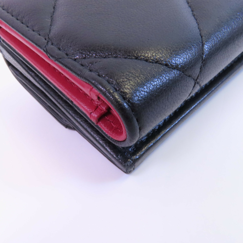 CHANEL 羊皮皮革C19 Wallet金扣錢包-13