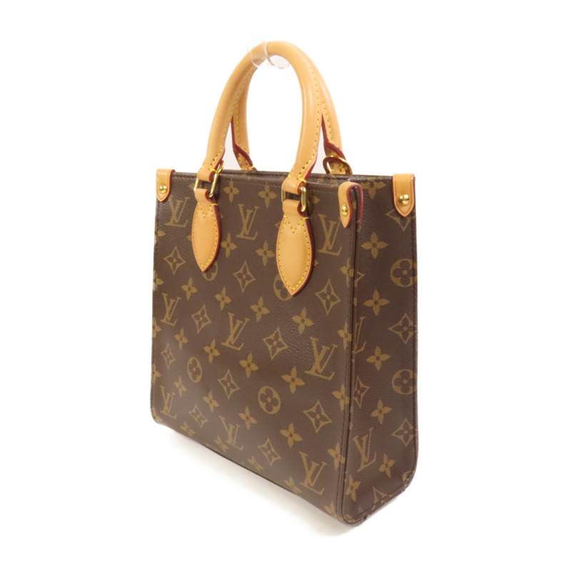 LOUIS VUITTON Monogram Sac Plat BB金扣手挽肩背兩用袋-2