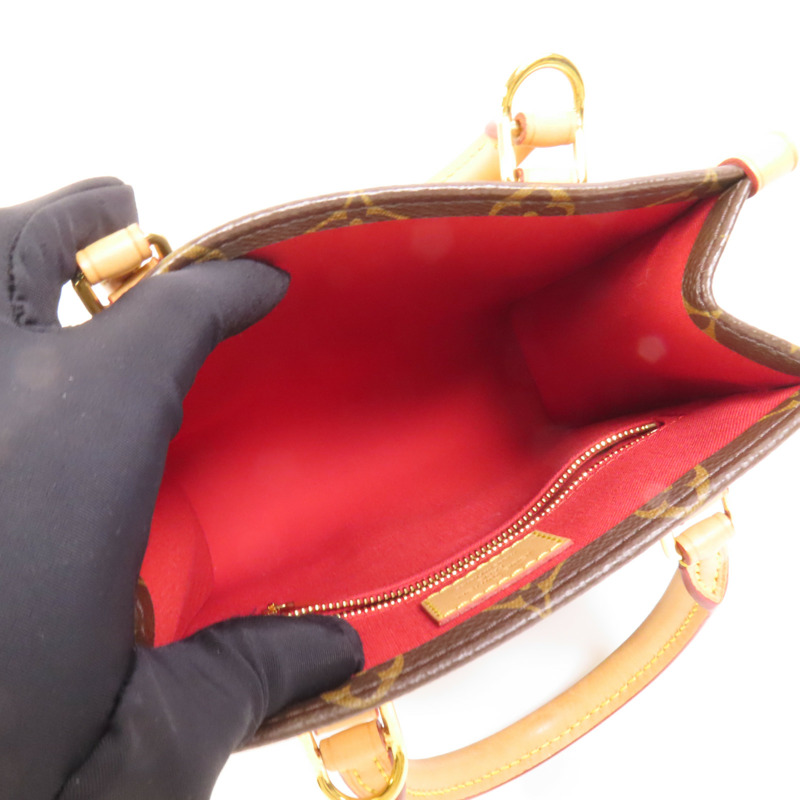 LOUIS VUITTON Monogram Sac Plat BB金扣手挽肩背兩用袋-6