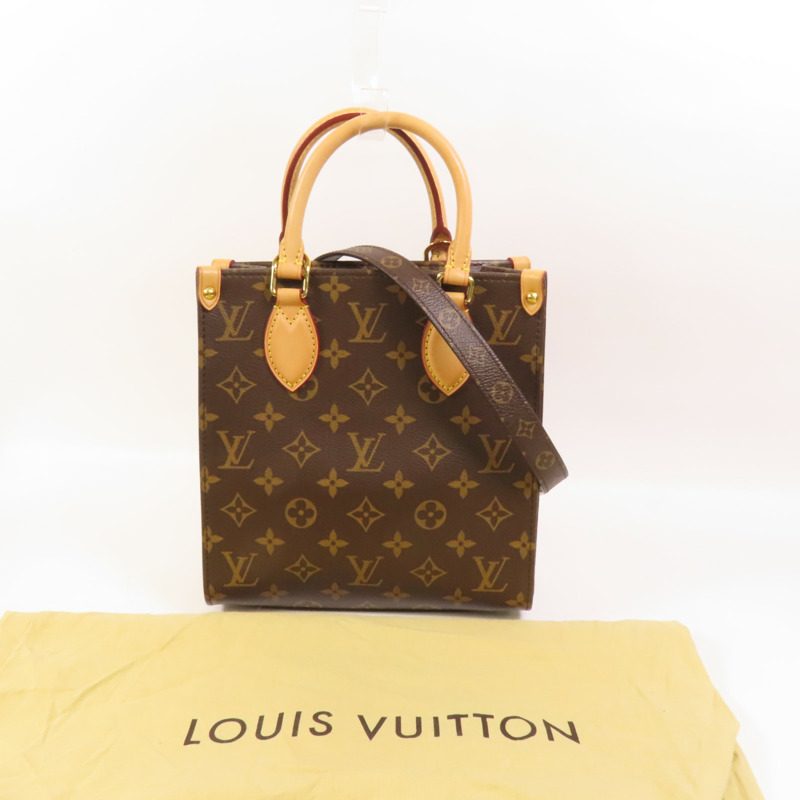 LOUIS VUITTON Monogram Sac Plat BB金扣手挽肩背兩用袋-8