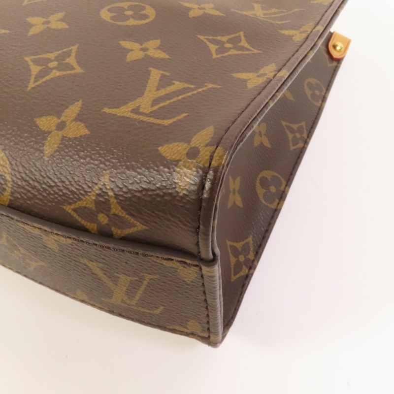 LOUIS VUITTON Monogram Sac Plat BB金扣手挽肩背兩用袋-11