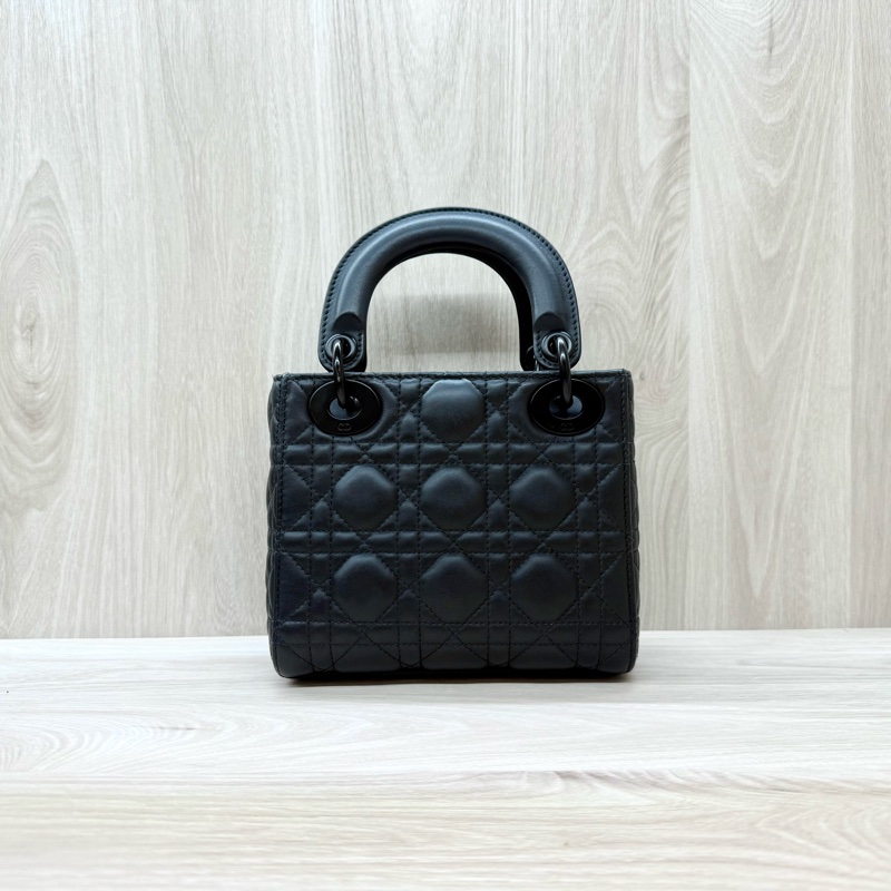 DIOR黑色啞光小牛皮LADY DIOR MINI黛妃M0505SLOI-1