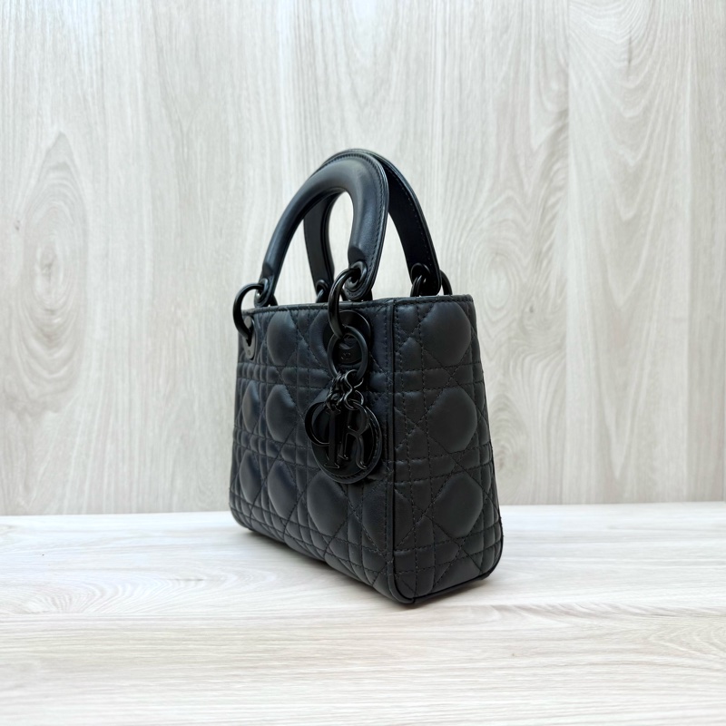 DIOR黑色啞光小牛皮LADY DIOR MINI黛妃M0505SLOI-2