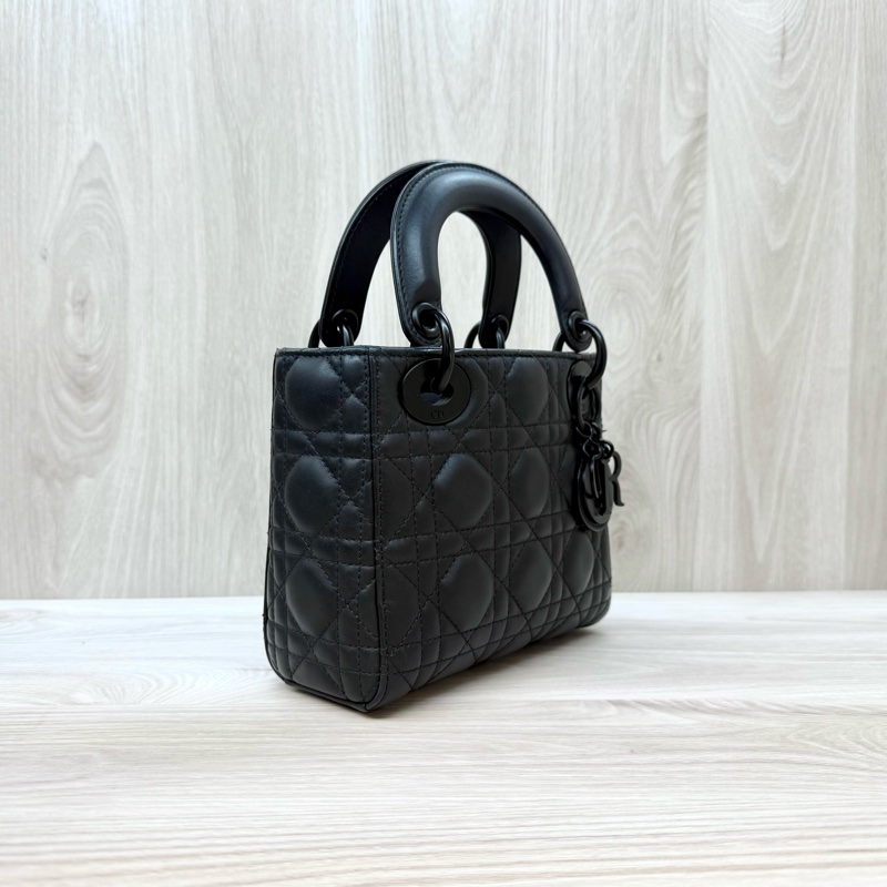 DIOR黑色啞光小牛皮LADY DIOR MINI黛妃M0505SLOI-3