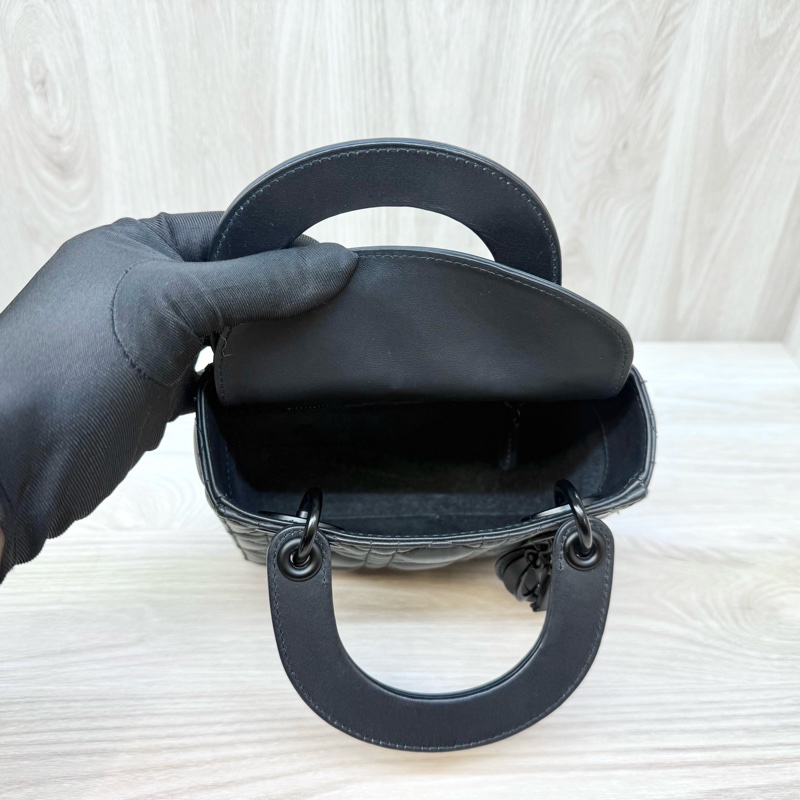 DIOR黑色啞光小牛皮LADY DIOR MINI黛妃M0505SLOI-6