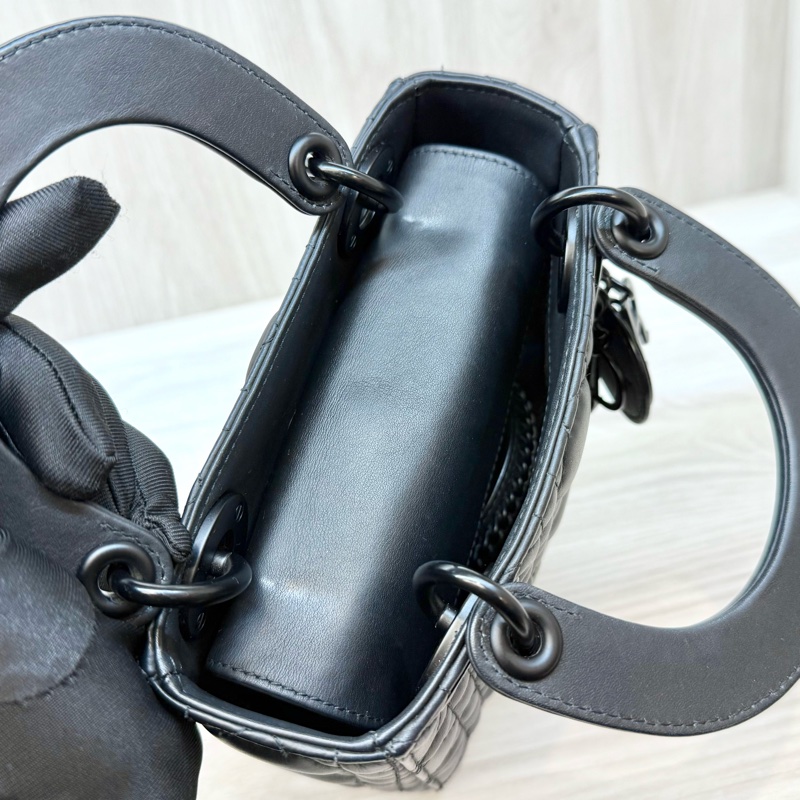 DIOR黑色啞光小牛皮LADY DIOR MINI黛妃M0505SLOI-9