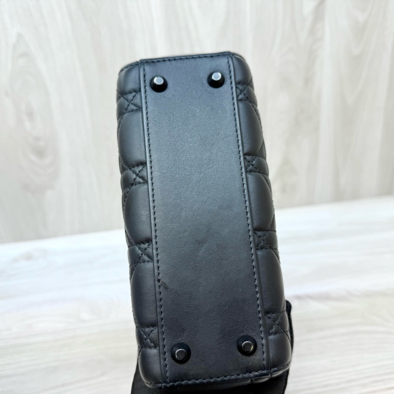 DIOR黑色啞光小牛皮LADY DIOR MINI黛妃M0505SLOI-12