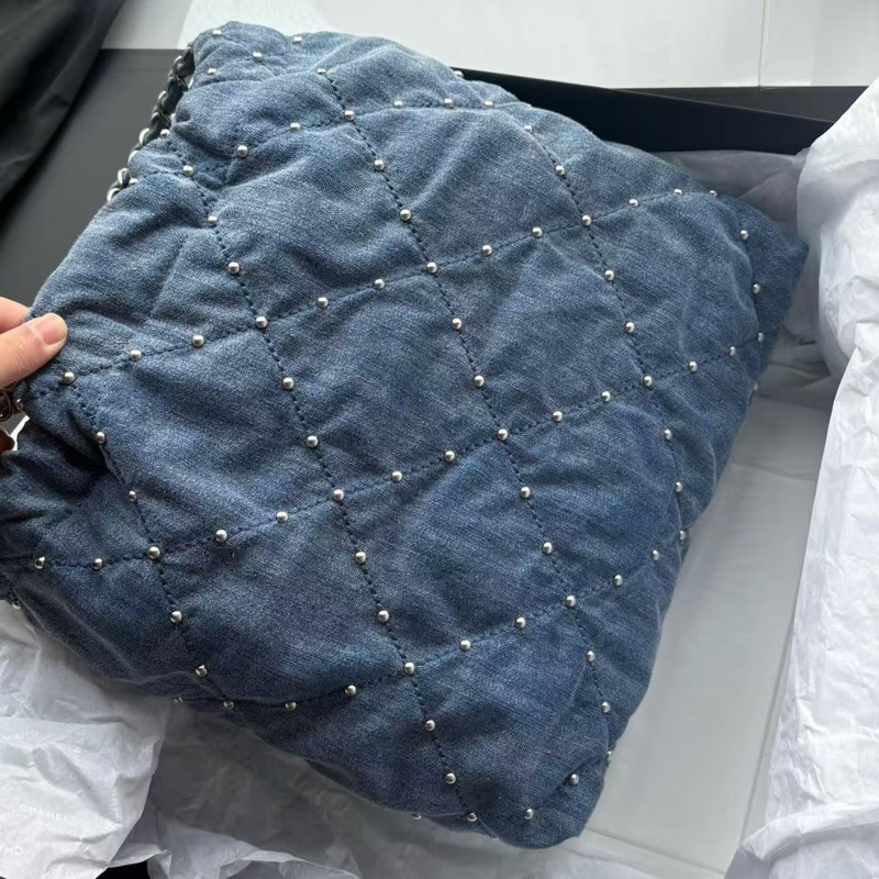 全新全配🈶25年購證❤️ 香奈兒 #22bag #牛仔 #小號 #丹寧-1